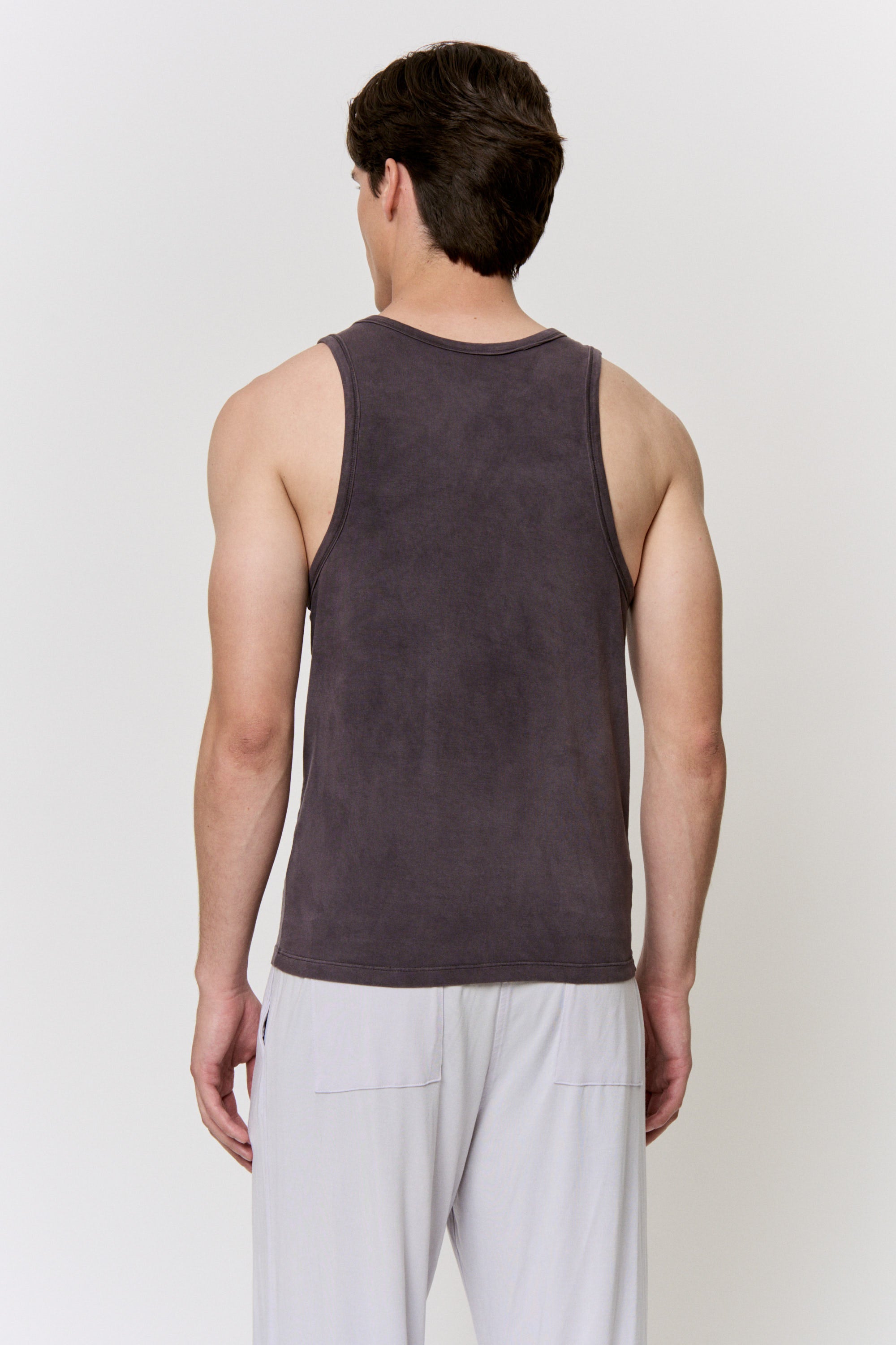 Myrobalan-Dyed Modal Scoop-Neck Tank in naturally dyed fabric by AGA Nature