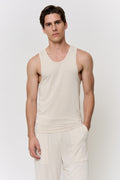 Walnut-Dyed Modal Scoop-Neck Tank