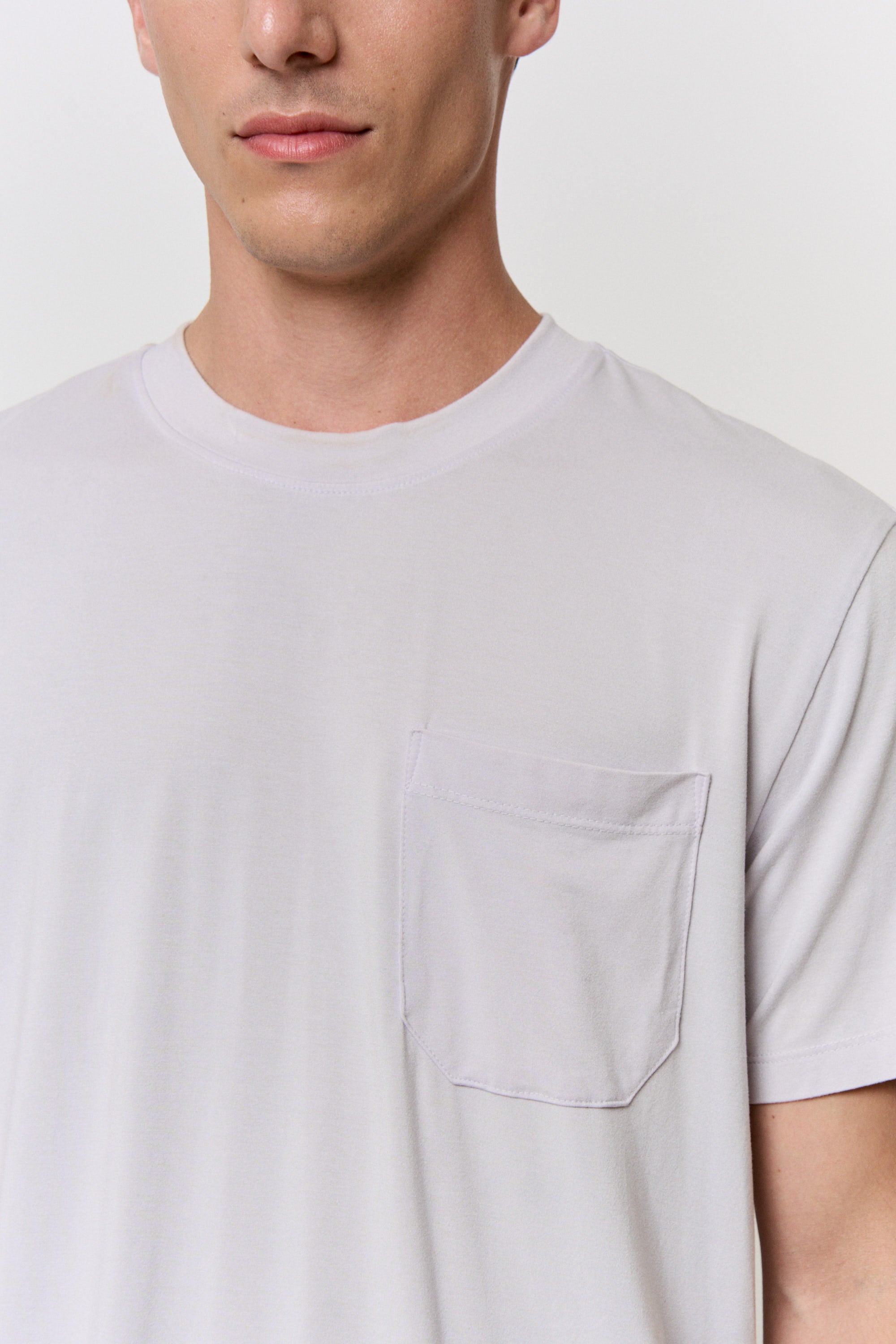 Red Cabbage-Dyed Modal Pocket-Tee in naturally dyed fabric by AGA Nature
