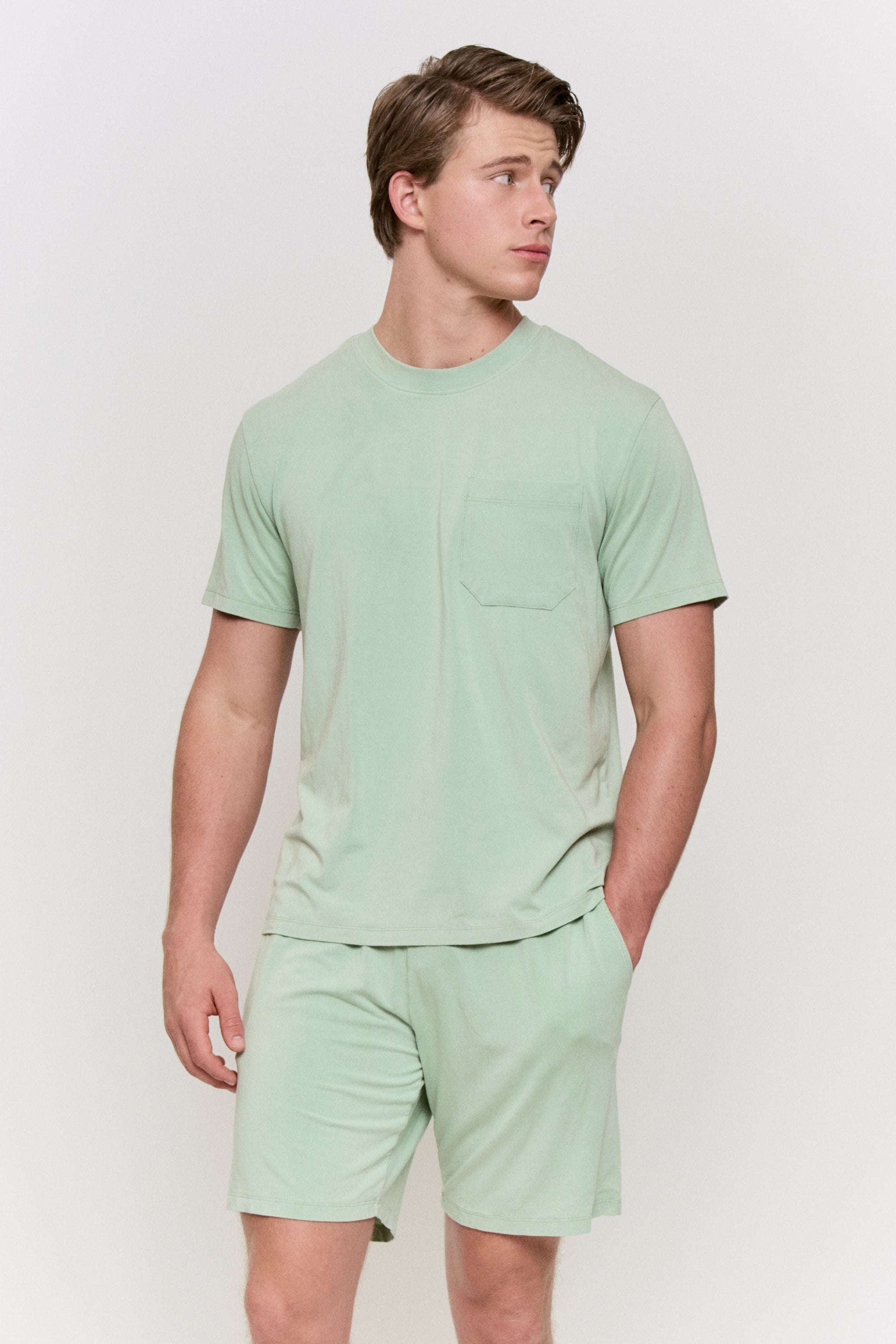 Mulberry-Dyed Modal Pocket-Tee