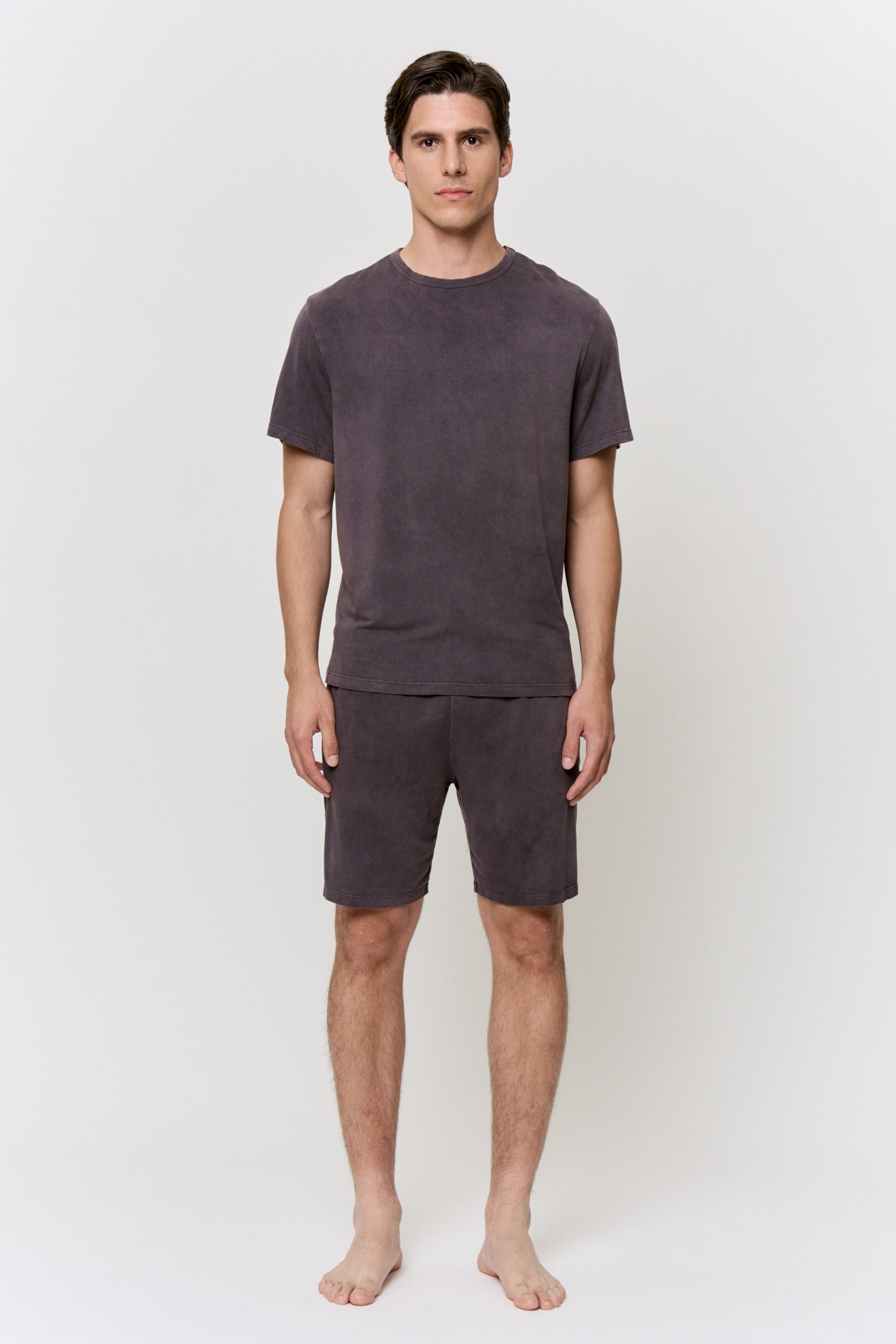 Myrobalan-Dyed Modal Short-Sleeve Top in naturally dyed fabric by AGA Nature
