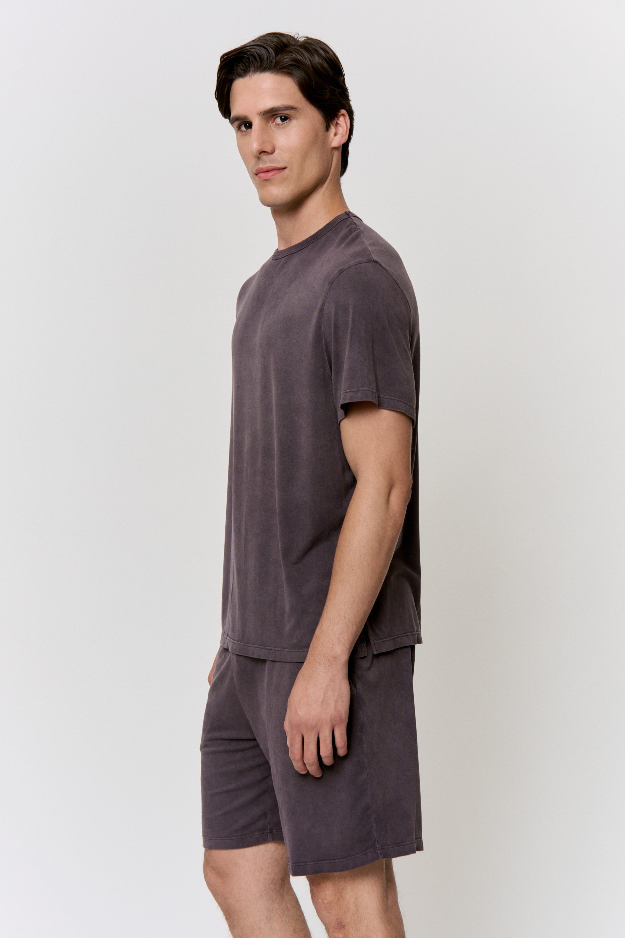 Myrobalan-Dyed Modal Short-Sleeve Top in naturally dyed fabric by AGA Nature