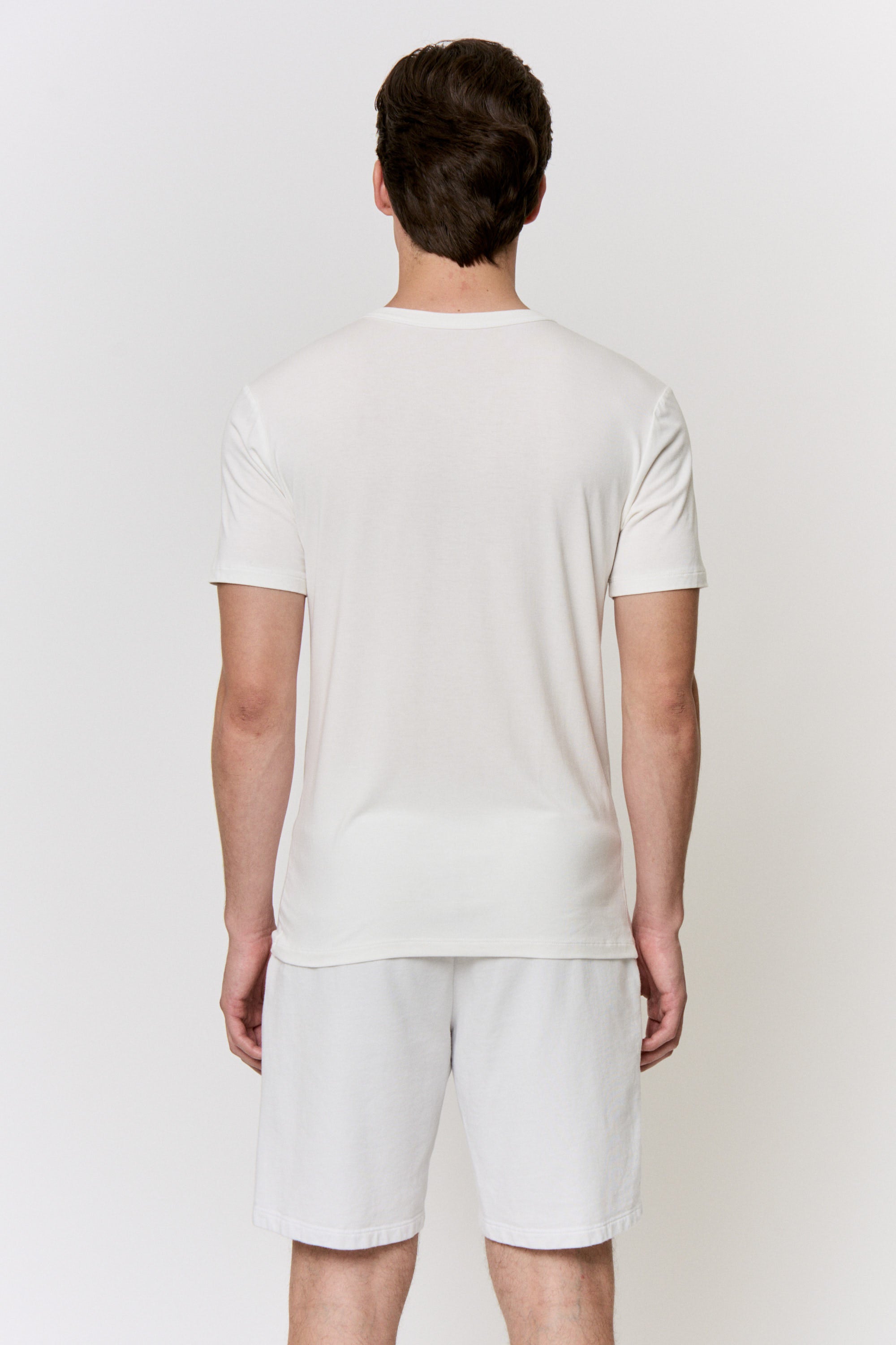 Undyed Modal Shell-Button Tee in naturally dyed fabric by AGA Nature