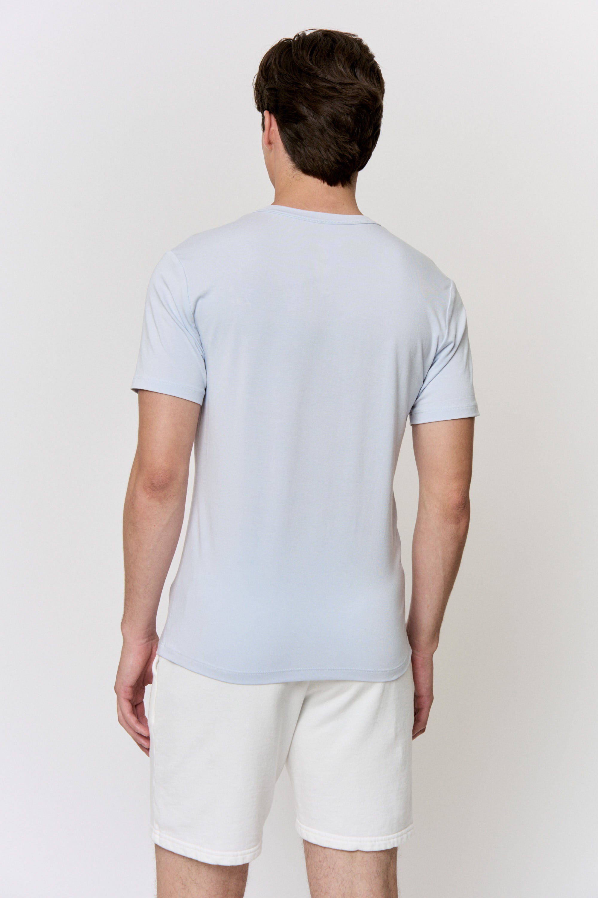 Red Cabbage-Dyed Modal Shell-Button Tee in naturally dyed fabric by AGA Nature