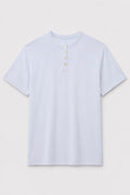 Red Cabbage-Dyed Modal Jersey Henley Tee