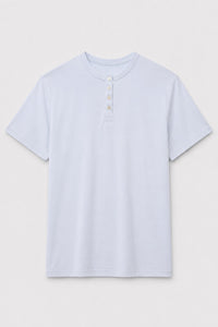 Red Cabbage-Dyed Modal Shell-Button Tee in naturally dyed fabric by AGA Nature