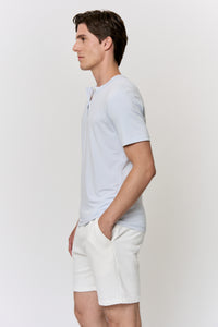 Red Cabbage-Dyed Modal Shell-Button Tee in naturally dyed fabric by AGA Nature