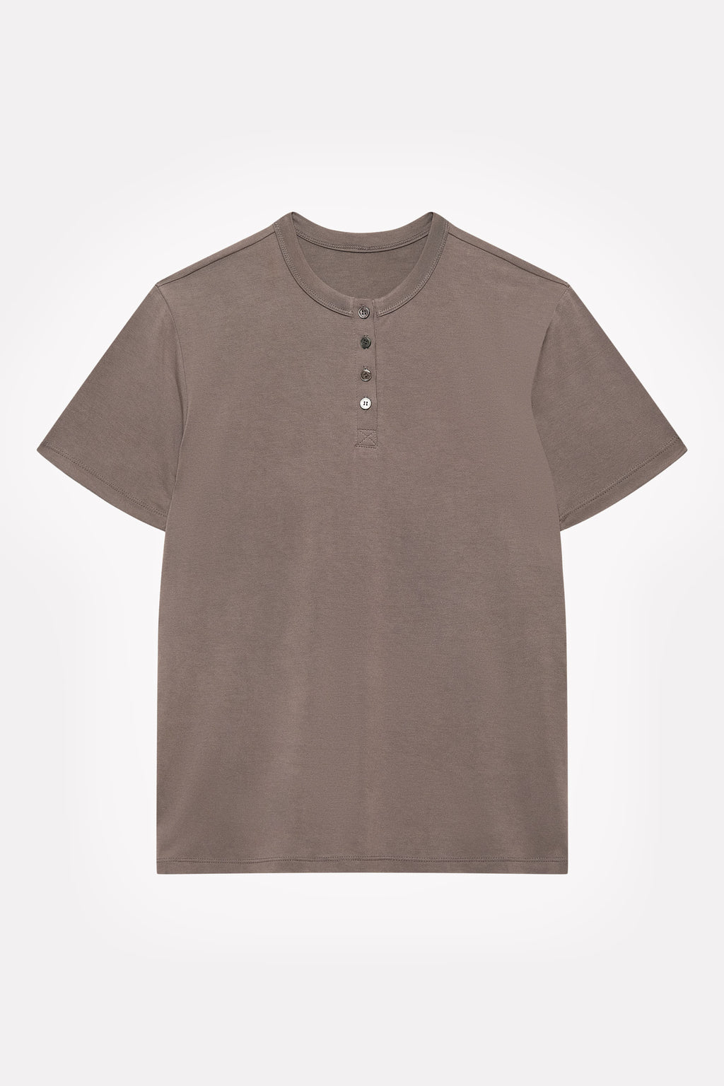 Cutch-Dyed Modal Shell-Button Tank