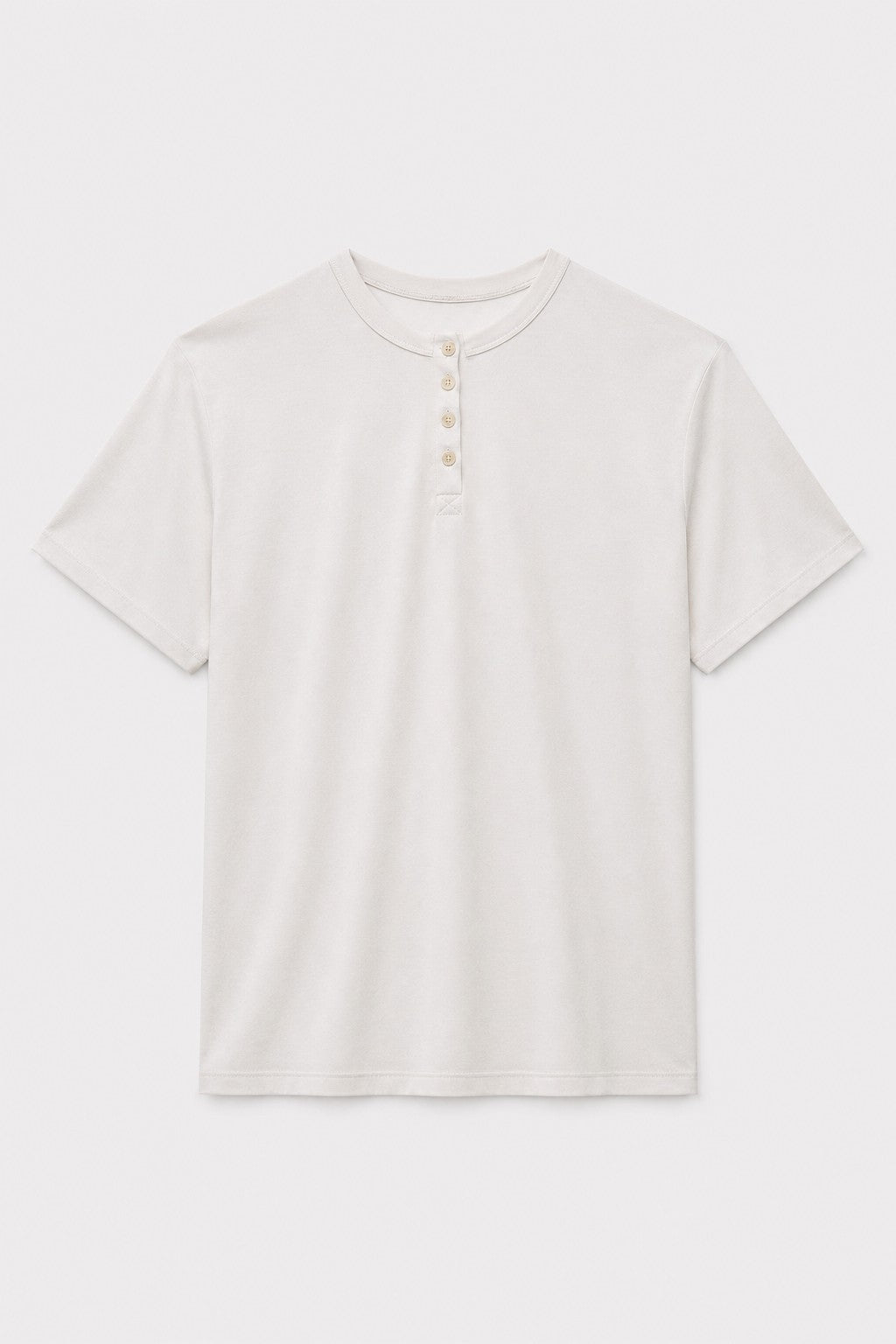 Undyed Modal Shell-Button Tee in naturally dyed fabric by AGA Nature