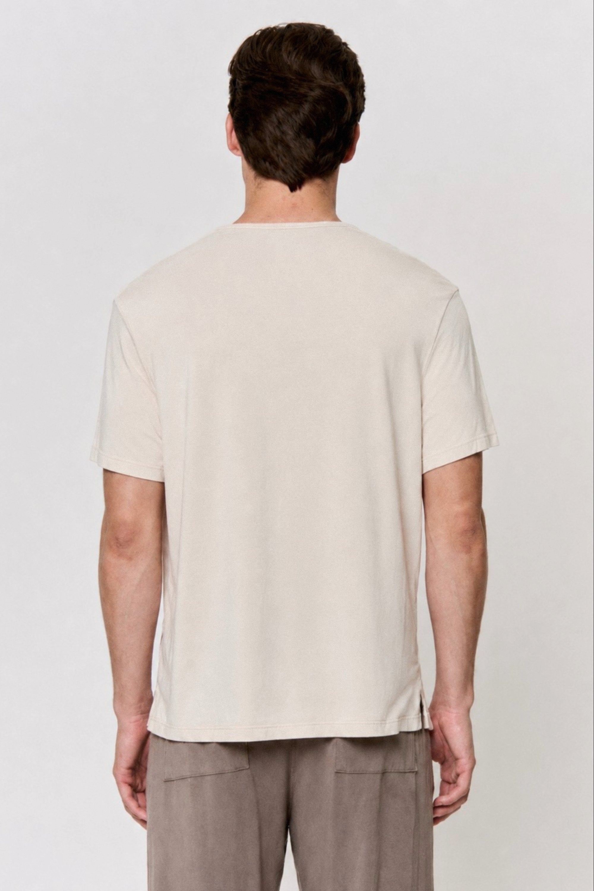 Walnut-Dyed Modal Short-Sleeve Top in naturally dyed fabric by AGA Nature