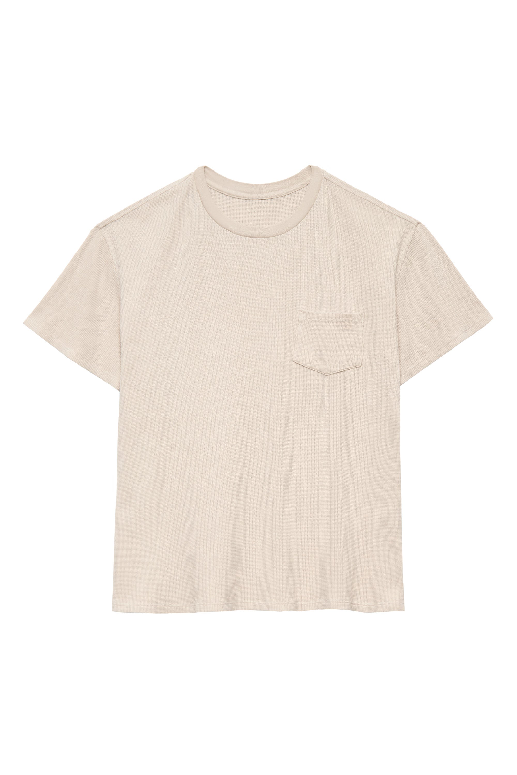 Walnut-Dyed Waffle Pocket-Tee in naturally dyed fabric by AGA Nature