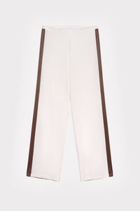 Undyed Silk Trim Pajama Set in naturally dyed fabric by AGA Nature