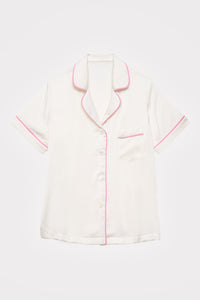 Undyed Amelie Silk Pajama Set in naturally dyed fabric by AGA Nature
