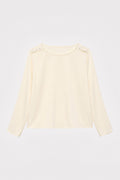 Red Onion-Dyed Silk Pearl-Button Blouse