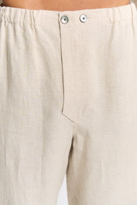 Walnut-Dyed Linen Pajama Set in naturally dyed fabric by AGA Nature