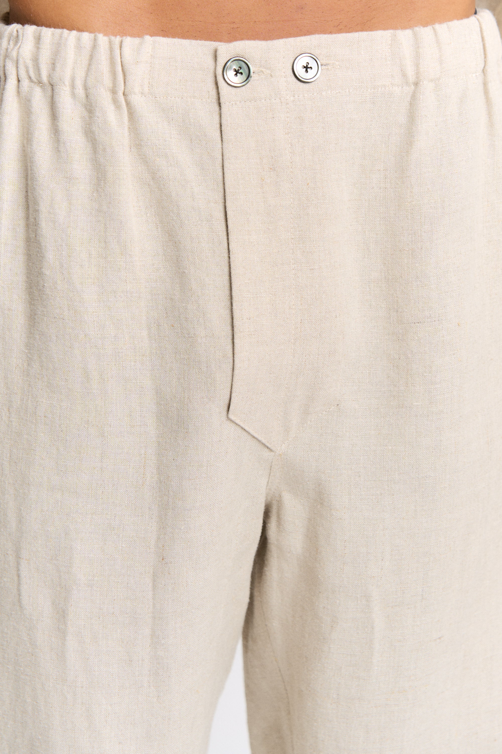 Walnut-Dyed Linen Pajama Set in naturally dyed fabric by AGA Nature