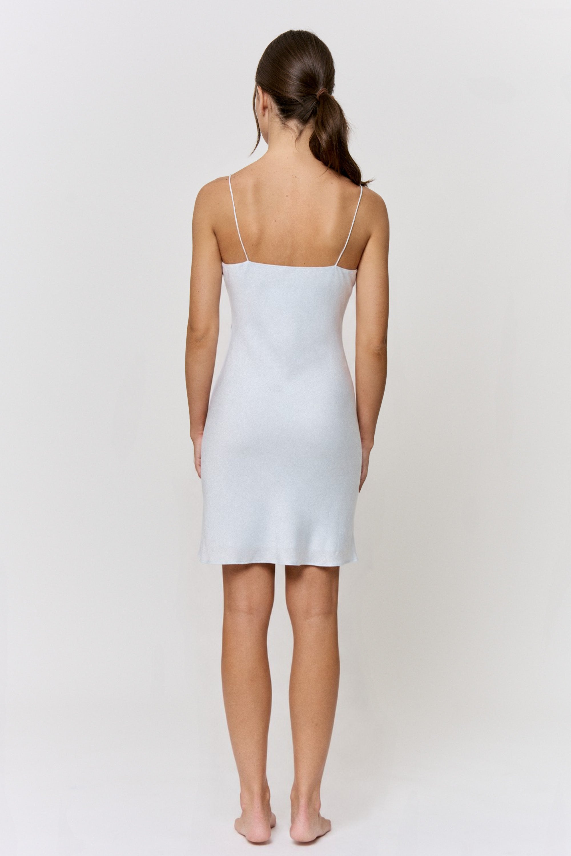 Chamomile-Dyed Silk Mini-Slip Dress