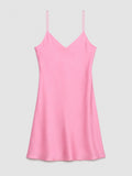 Cochineal-Dyed Silk Mini-Slip Dress in naturally dyed fabric by AGA Nature