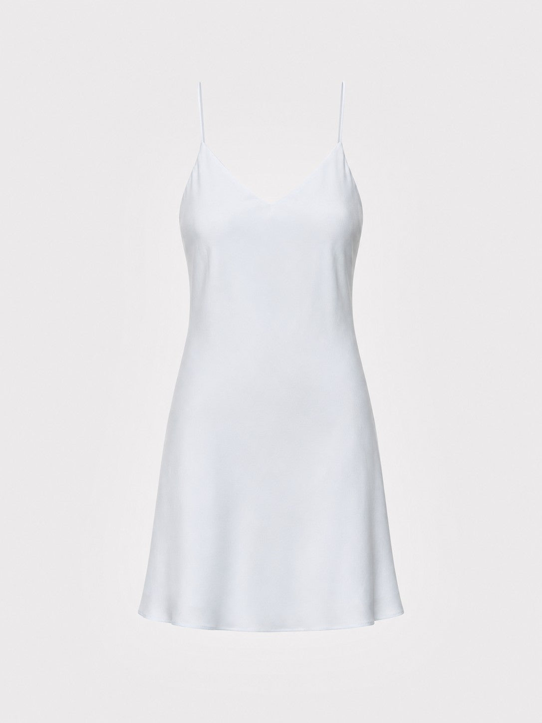 Red Cabbage-Dyed Silk Mini-Slip Dress in naturally dyed fabric by AGA Nature