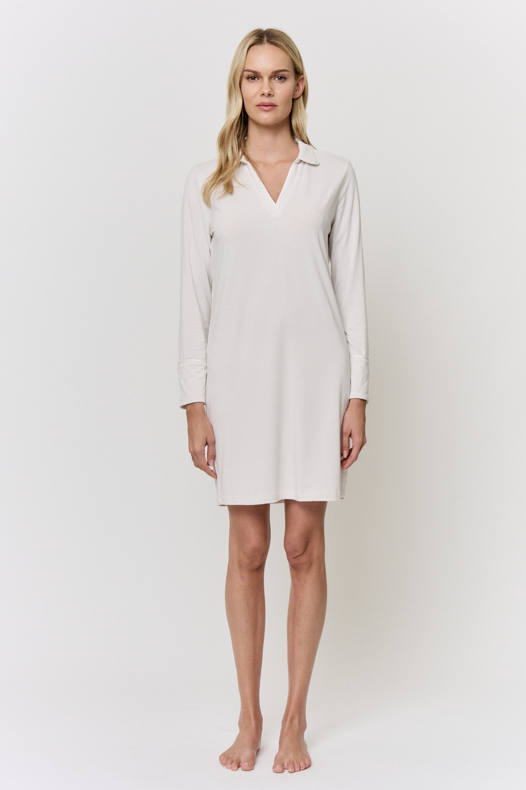 Alkanet-Dyed Modal Sleep-Shirt Dress in naturally dyed fabric by AGA Nature