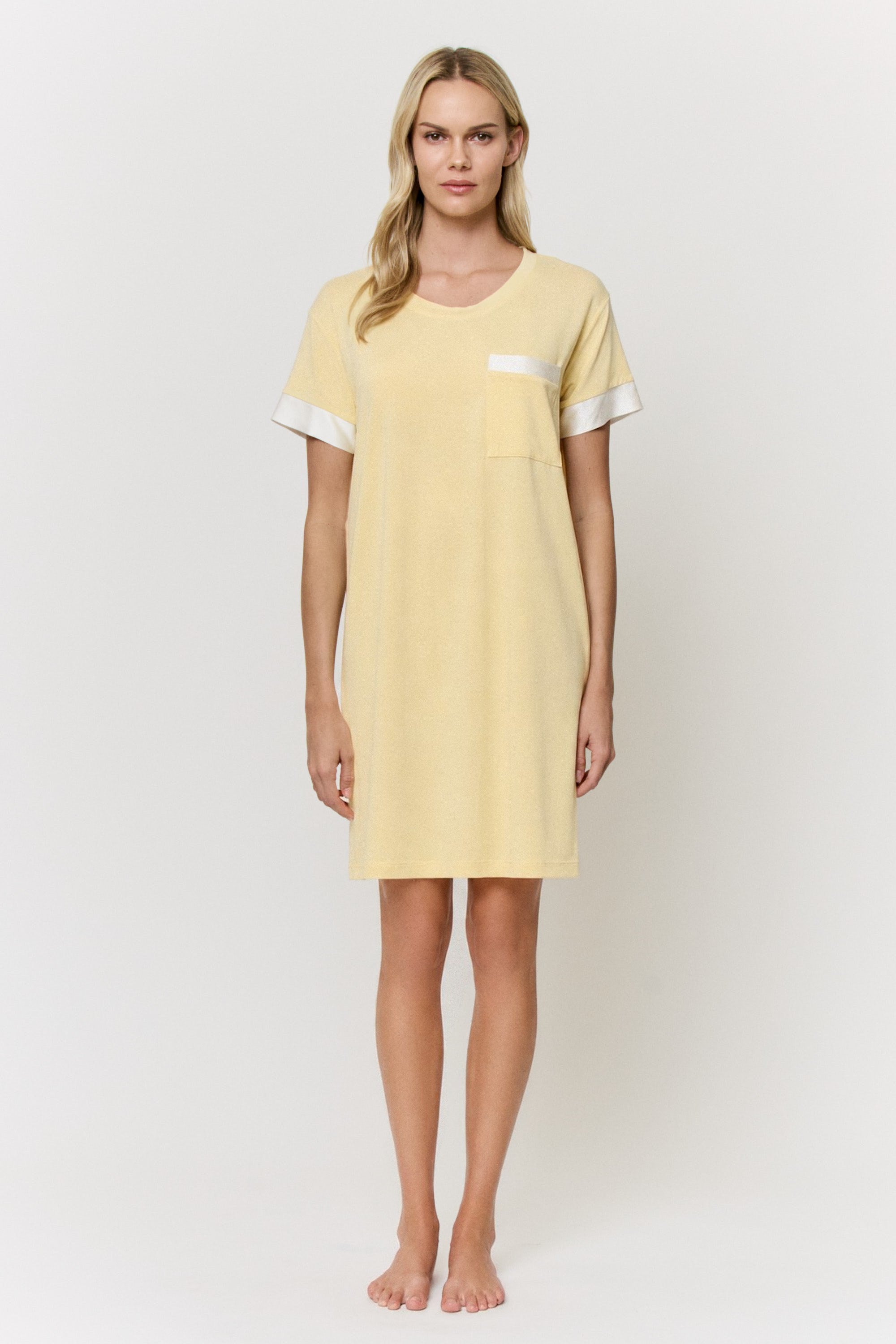 Chamomile-Dyed Modal Lounge-Dress in naturally dyed fabric by AGA Nature