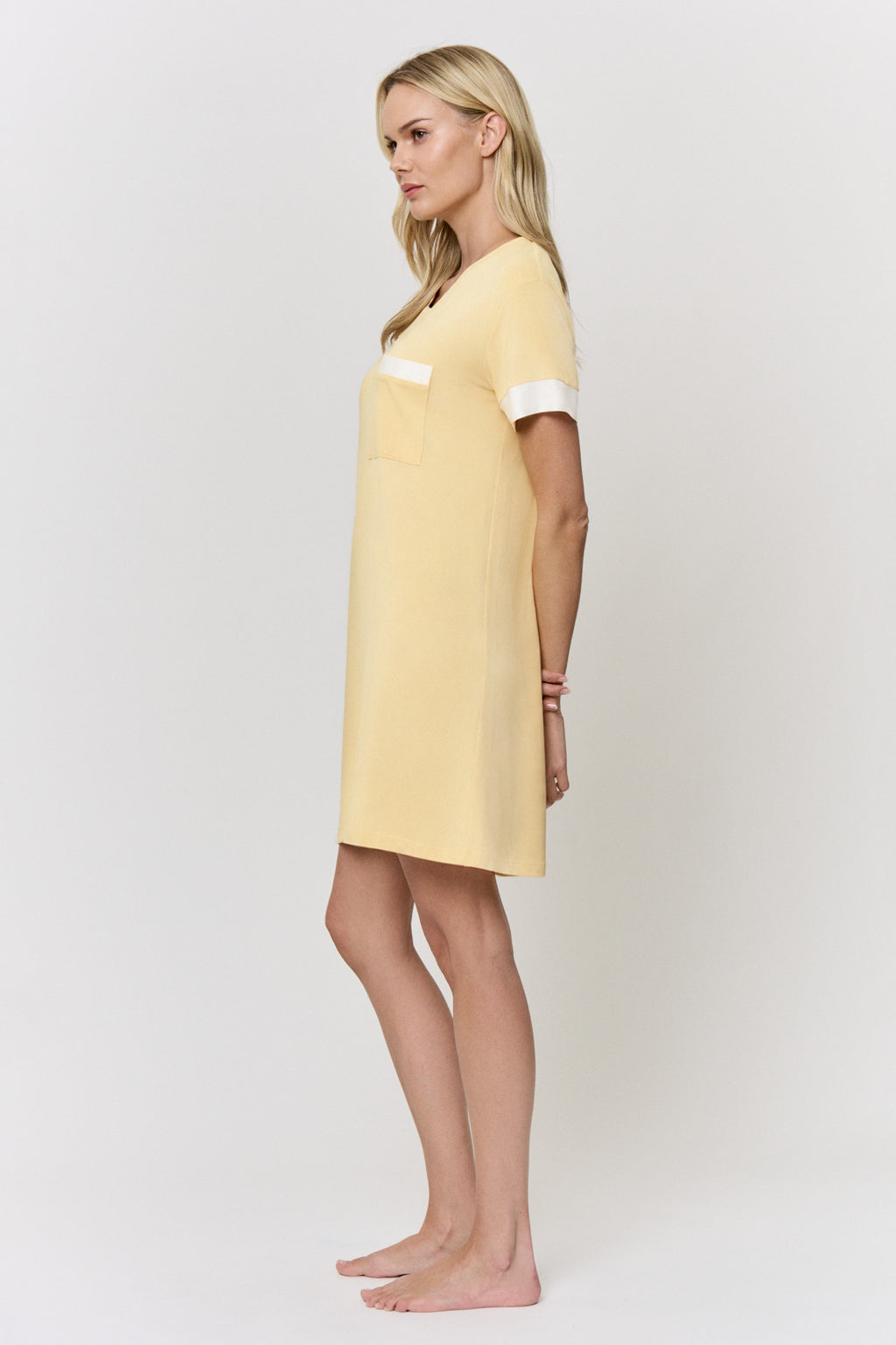 Chamomile-Dyed Modal Lounge-Dress in naturally dyed fabric by AGA Nature