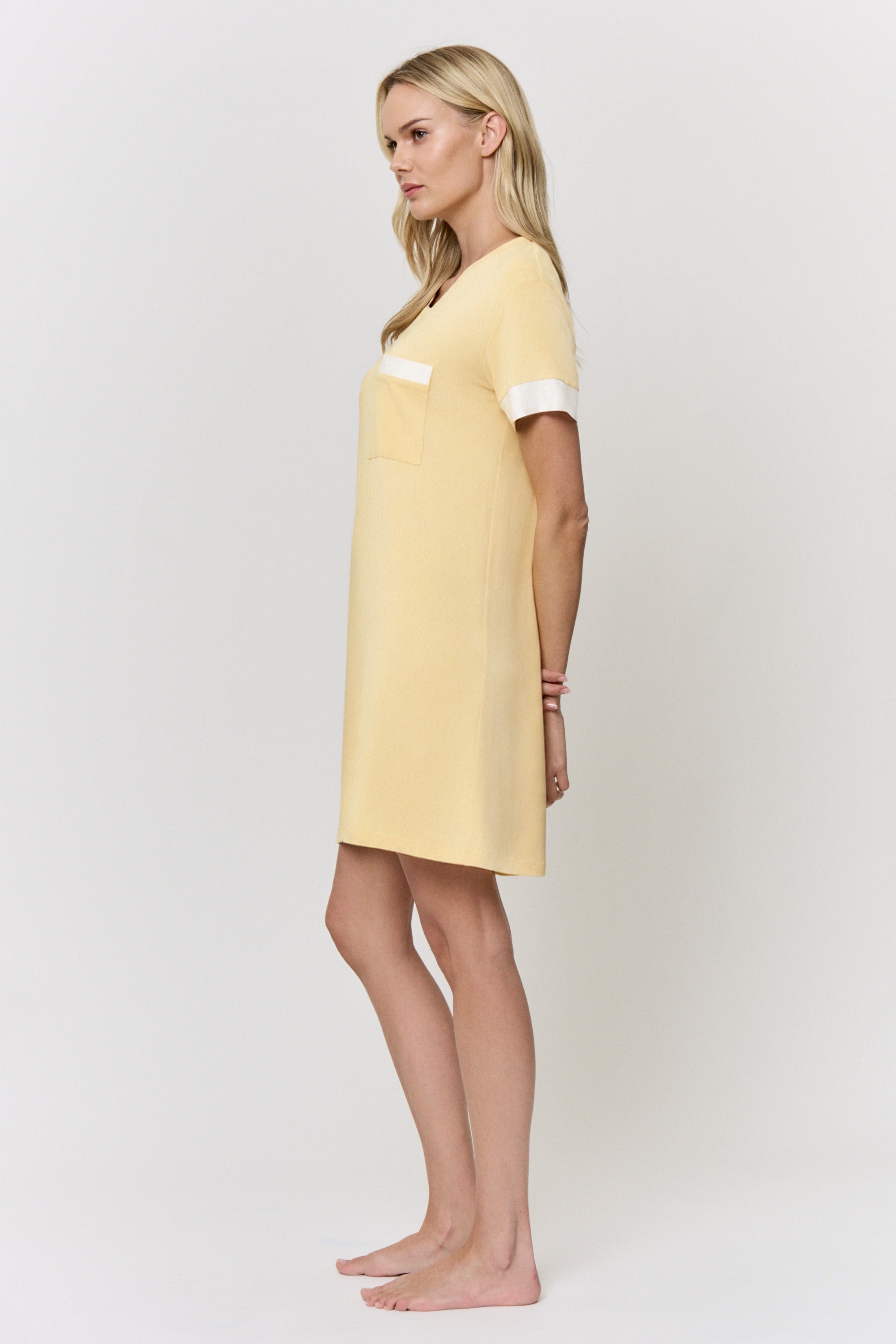Chamomile-Dyed Modal Lounge-Dress in naturally dyed fabric by AGA Nature