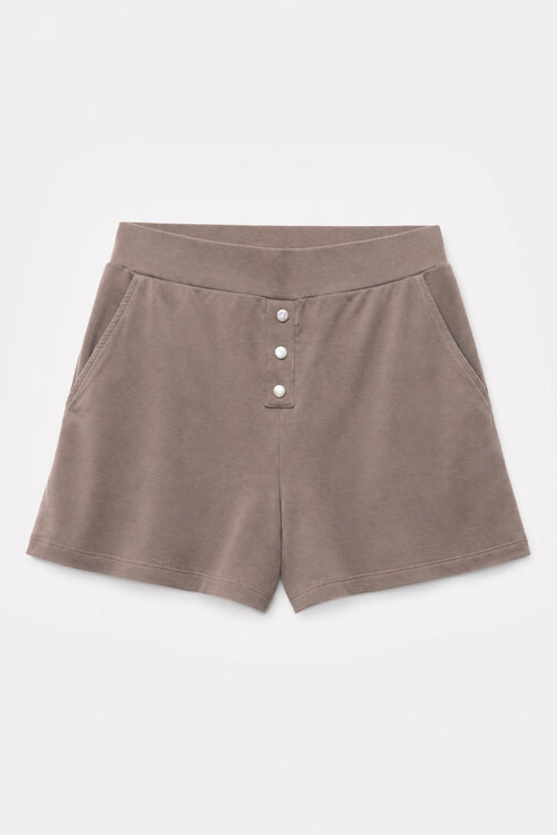 Cutch-Dyed Modal Pearl-Button-Short in naturally dyed fabric by AGA Nature
