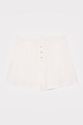 Undyed Modal Freshwater Pearl-Button Shorts
