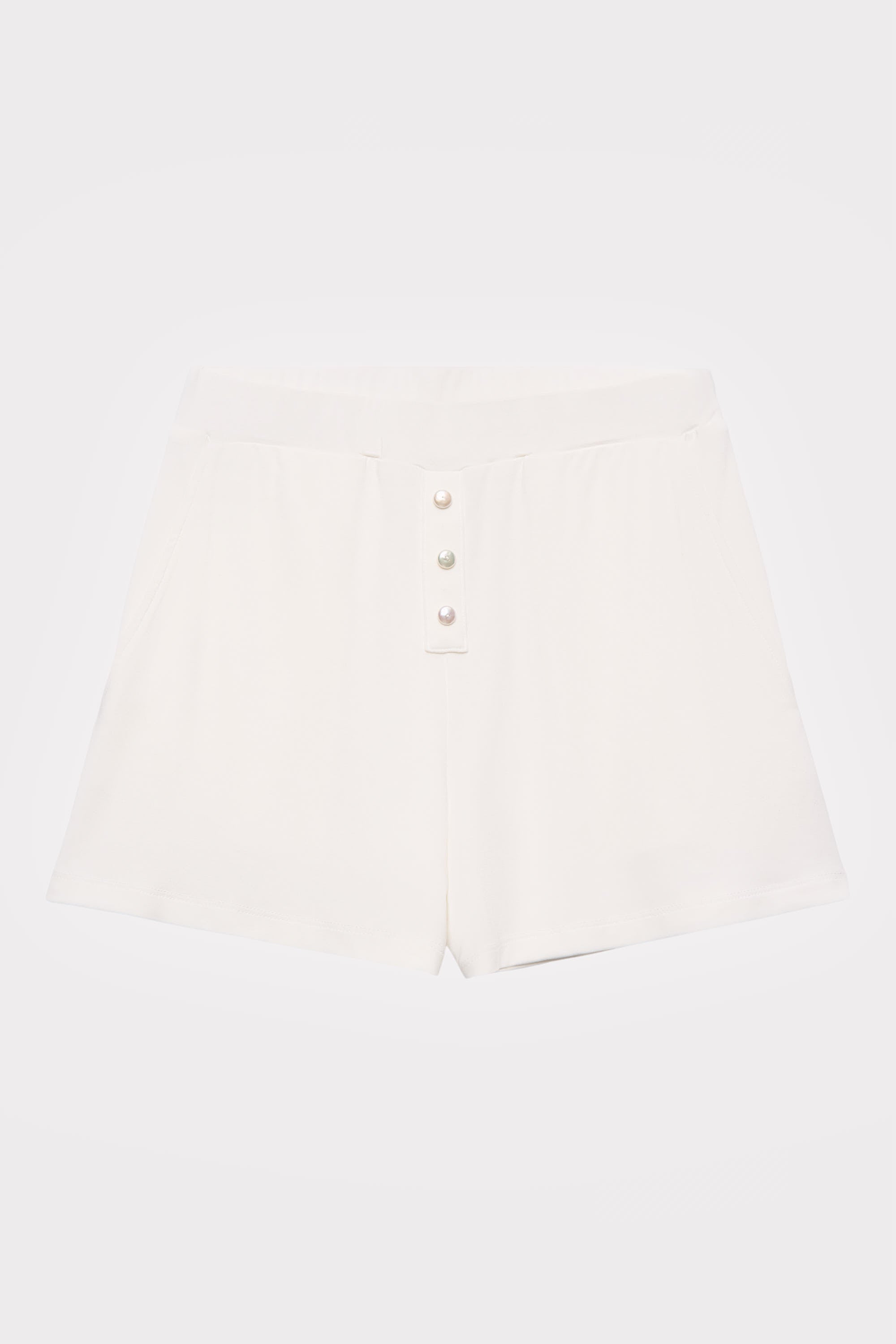 Undyed Modal Pearl-Button-Short in naturally dyed fabric by AGA Nature