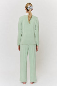 Mulberry-Dyed Silk Trim Pajama Set in naturally dyed fabric by AGA Nature