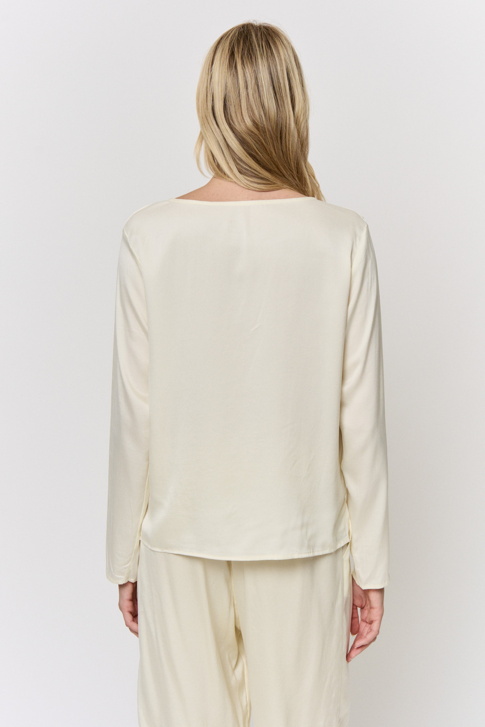 Red Onion-Dyed Silk Pearl-Button Blouse in naturally dyed fabric by AGA Nature