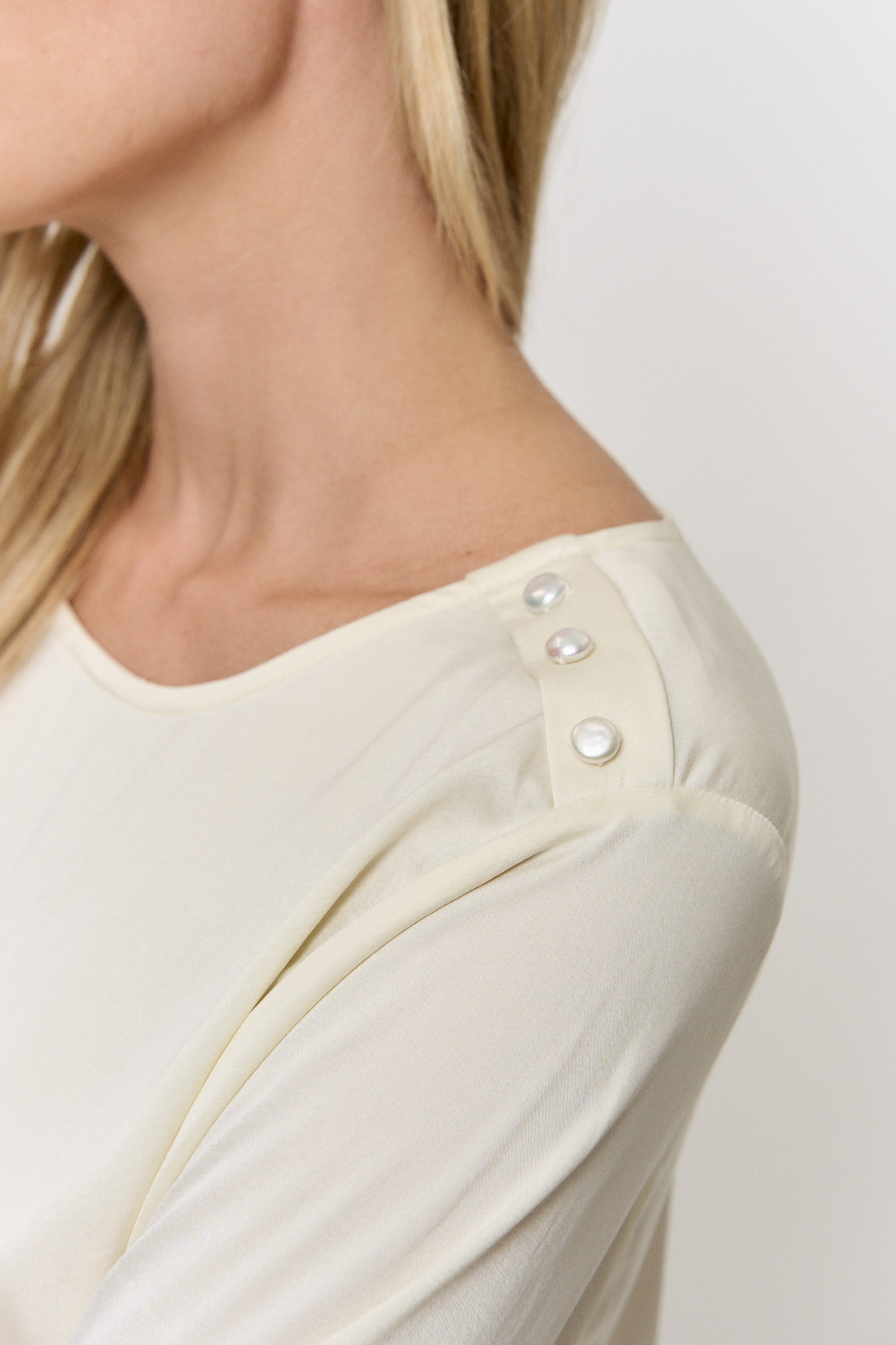 Red Onion-Dyed Silk Pearl-Button Blouse in naturally dyed fabric by AGA Nature