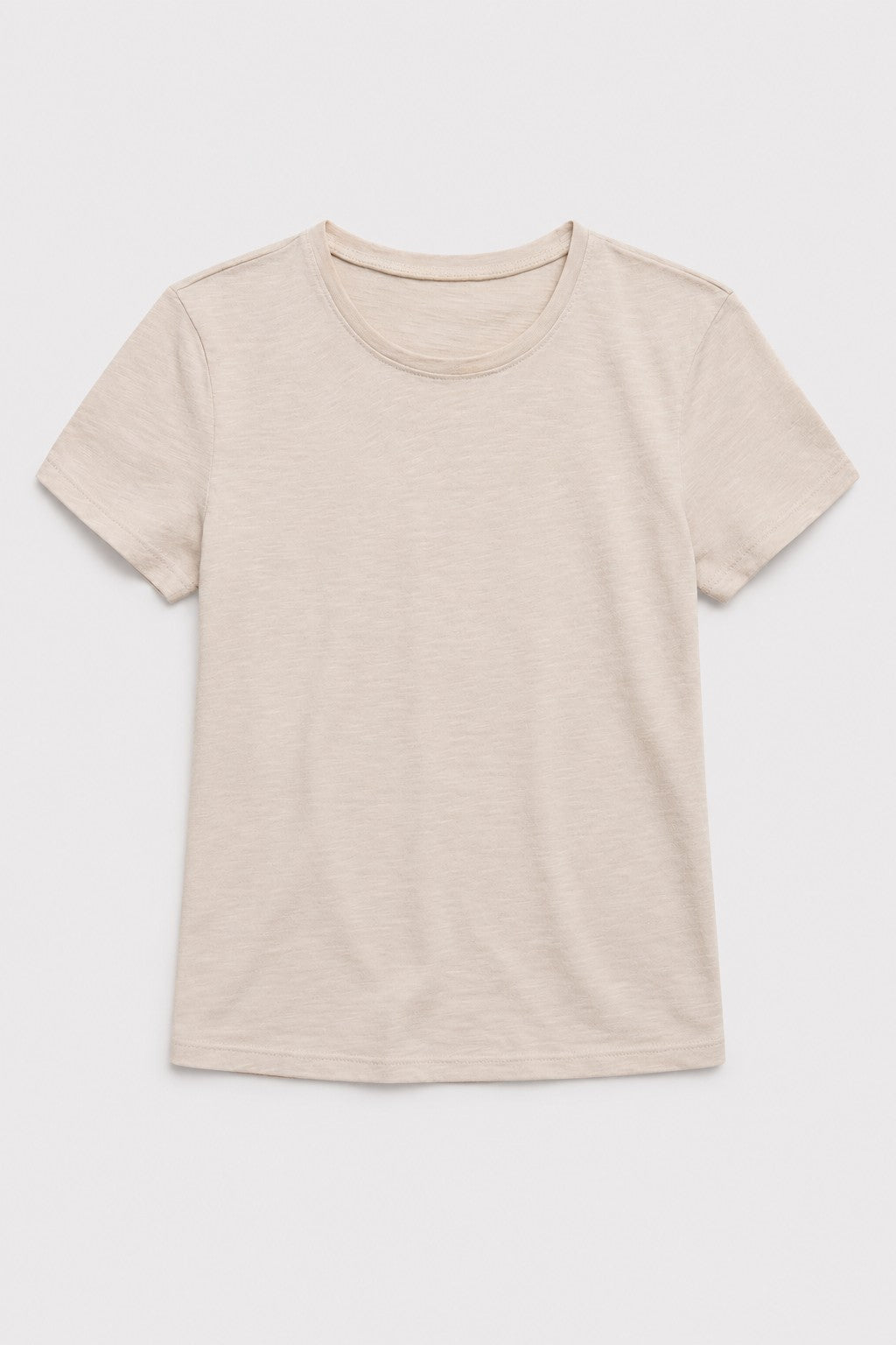 Walnut-Dyed Slub-Cotton Short-Sleeve Top