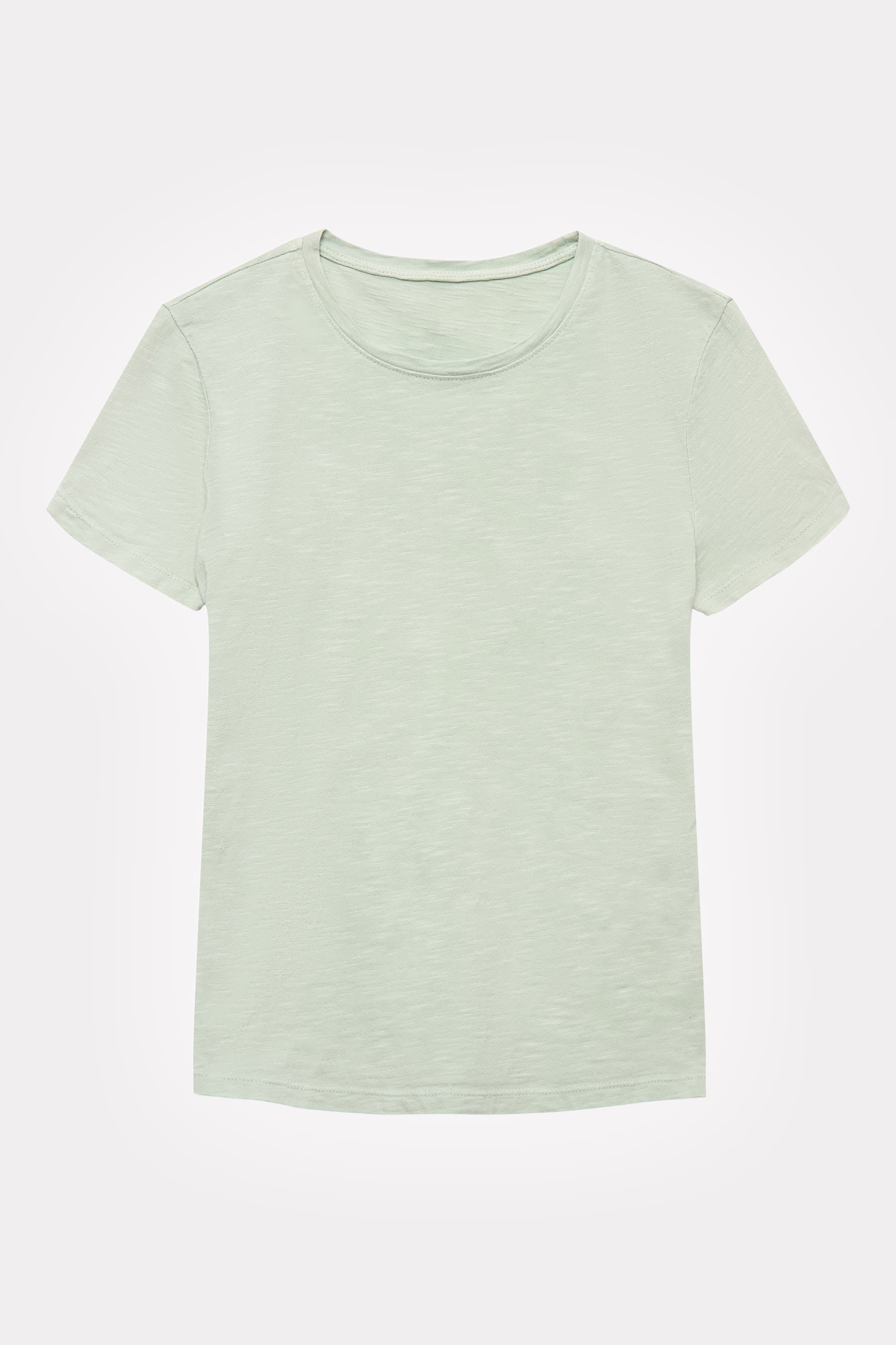 Mulberry-Dyed Slub-Cotton Short-Sleeve Top in naturally dyed fabric by AGA Nature