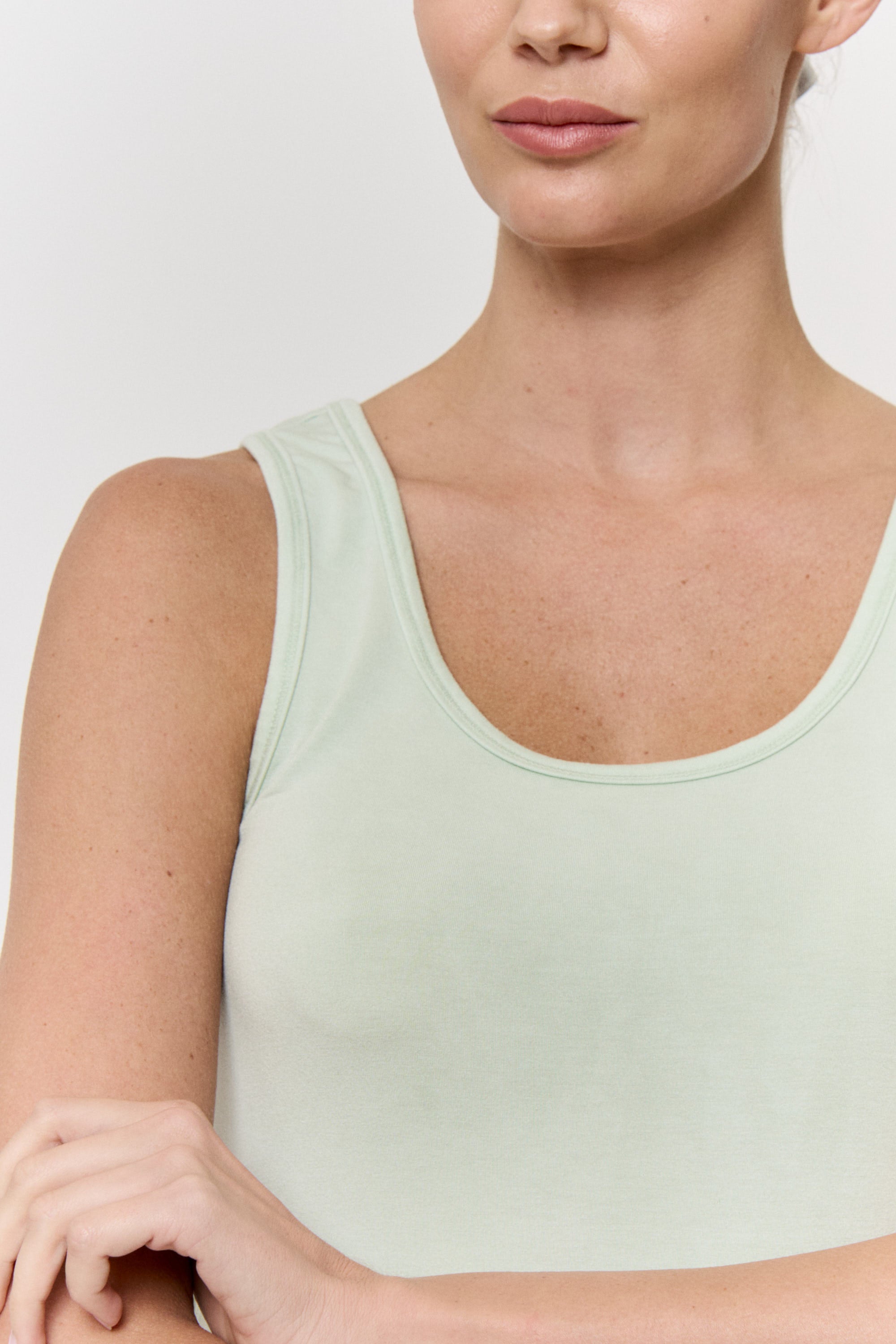 Mulberry-Dyed Modal Scoop-Neck Tank in naturally dyed fabric by AGA Nature