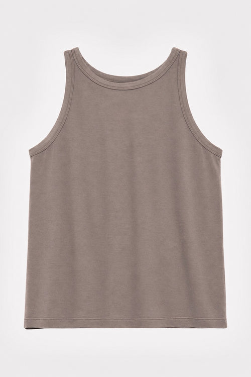 Cutch-Dyed Modal Scoop-Neck Tank in naturally dyed fabric by AGA Nature