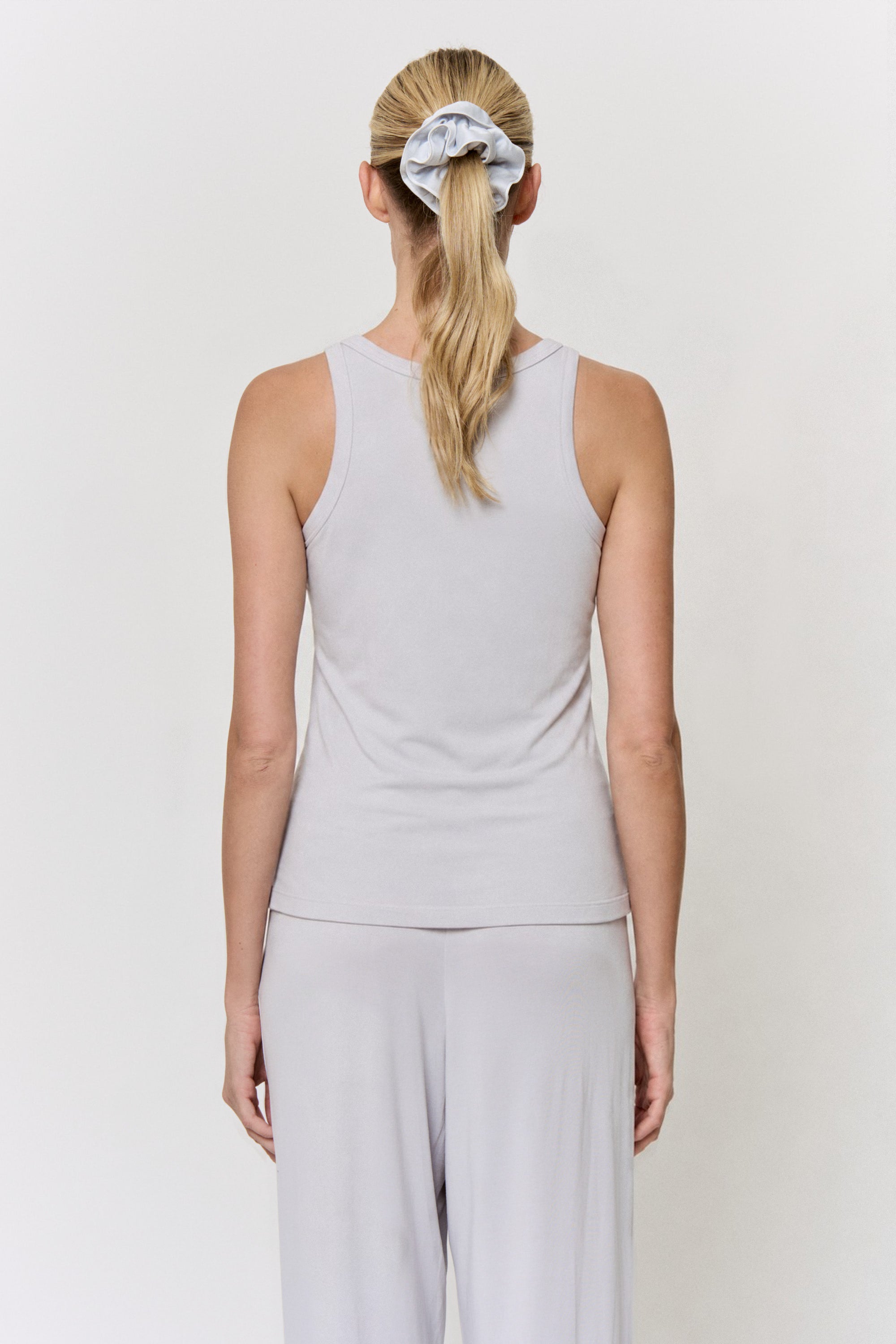 Red Cabbage-Dyed Modal Round-Neck Tank in naturally dyed fabric by AGA Nature