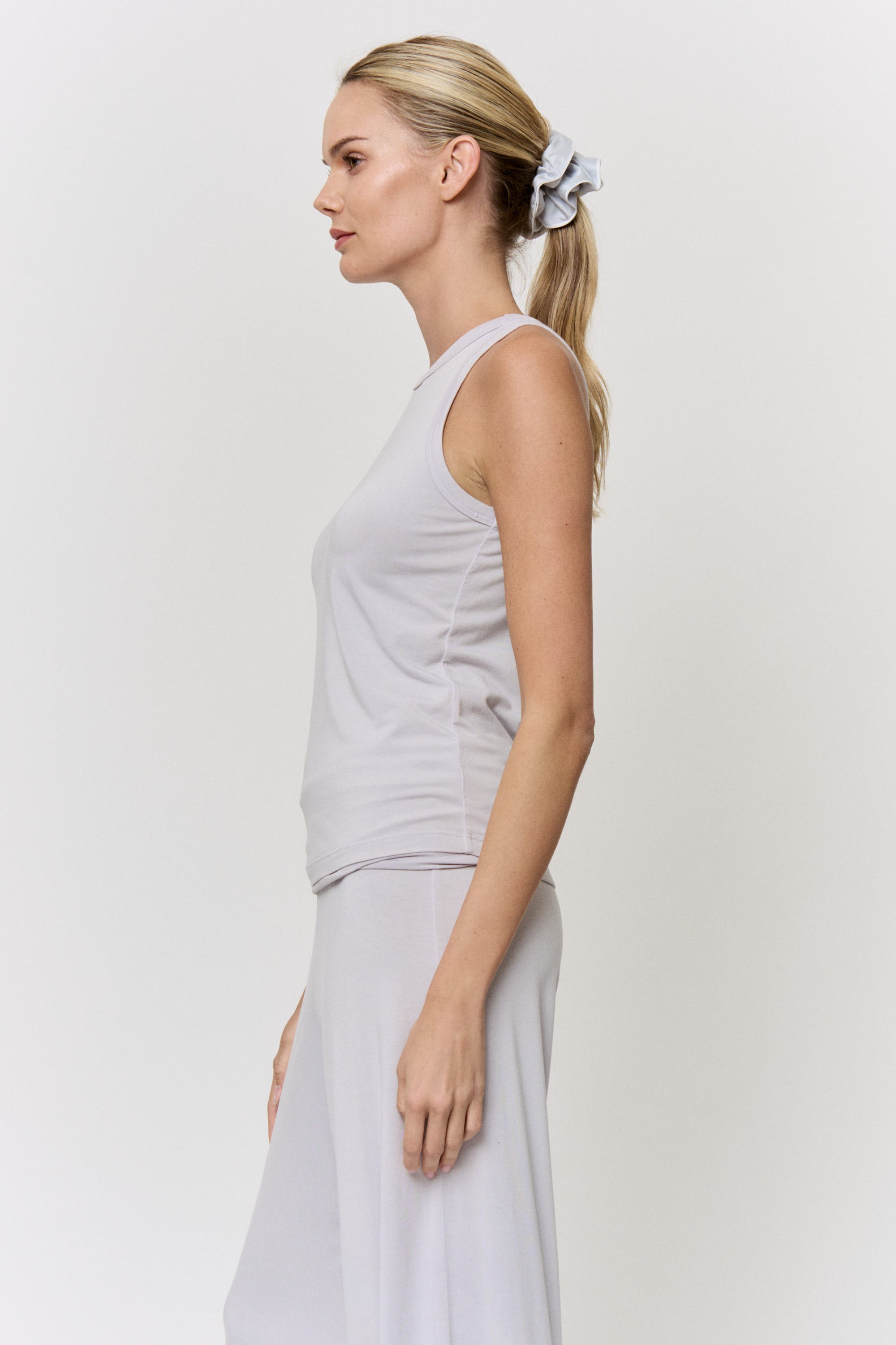 Red Cabbage-Dyed Modal Round-Neck Tank in naturally dyed fabric by AGA Nature