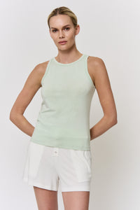 Mulberry-Dyed Modal Round-Neck Tank in naturally dyed fabric by AGA Nature