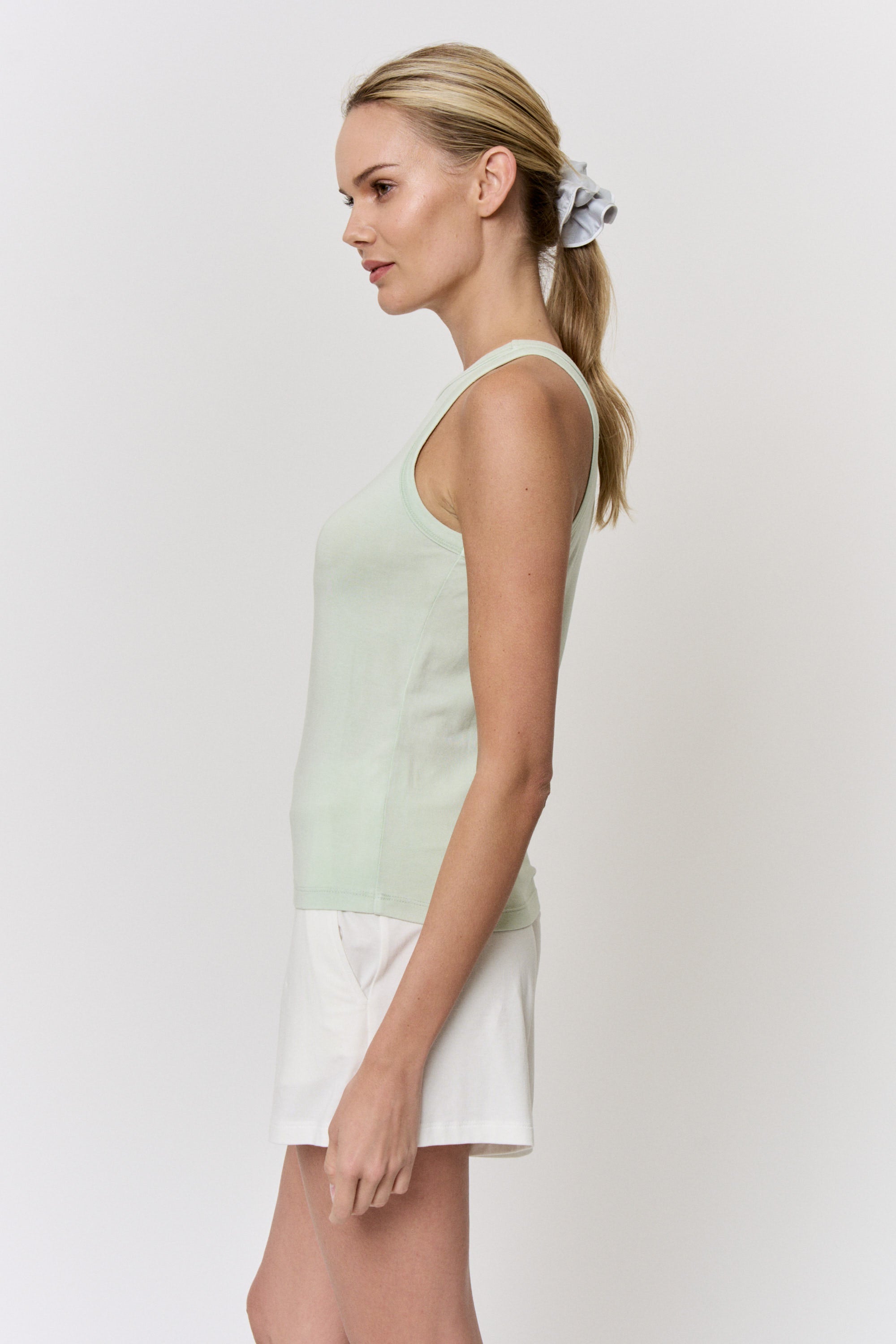 Mulberry-Dyed Modal Round-Neck Tank in naturally dyed fabric by AGA Nature