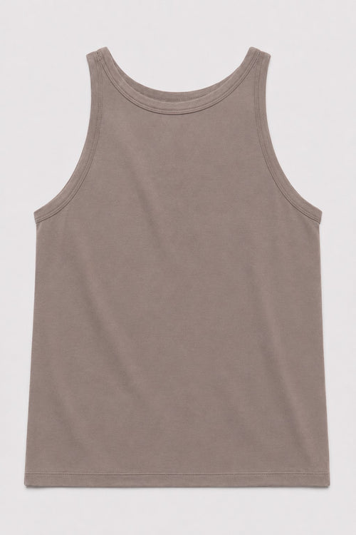 Cutch-Dyed Modal Round-Neck Tank in naturally dyed fabric by AGA Nature