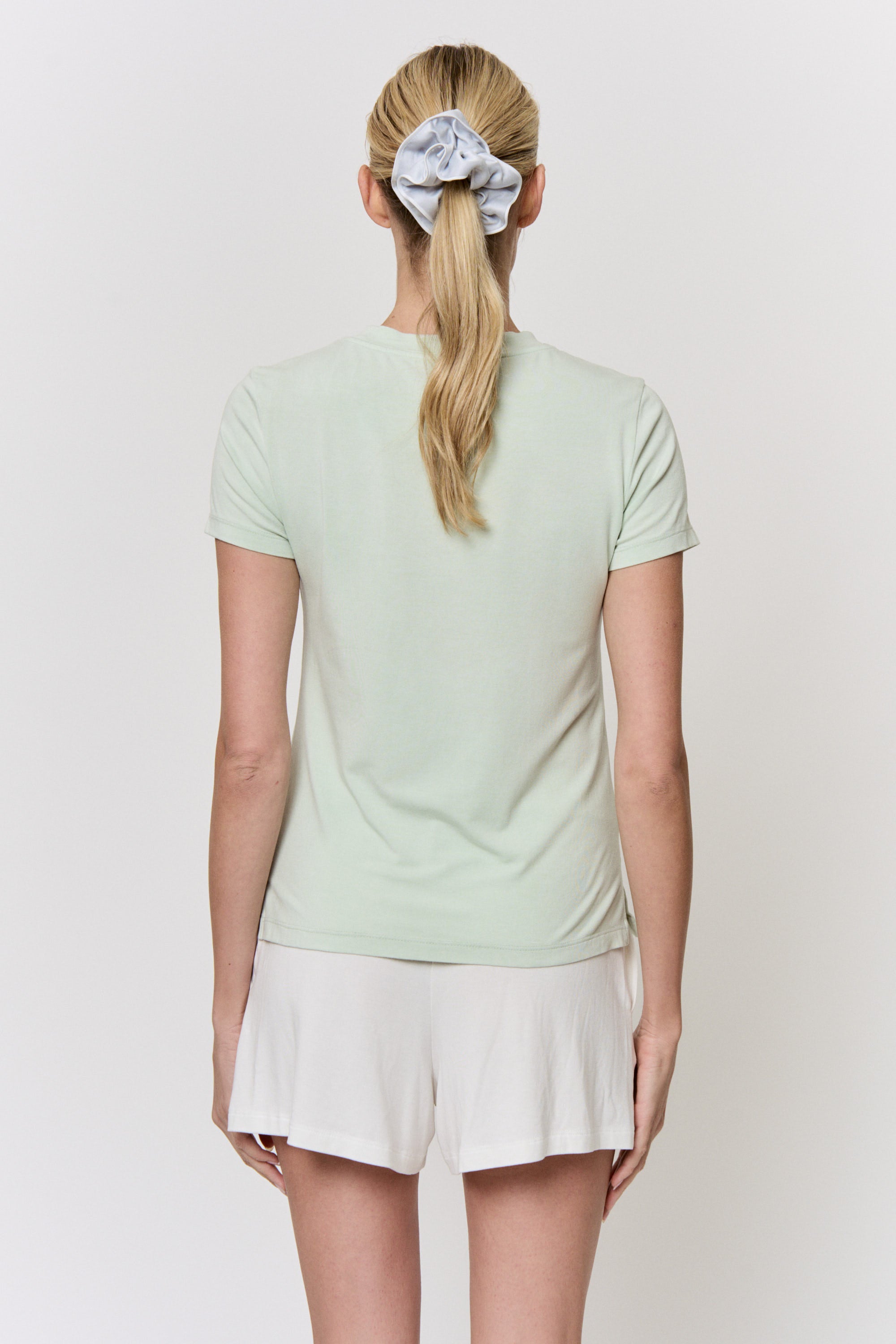 Mulberry-Dyed Modal Short-Sleeve Top in naturally dyed fabric by AGA Nature