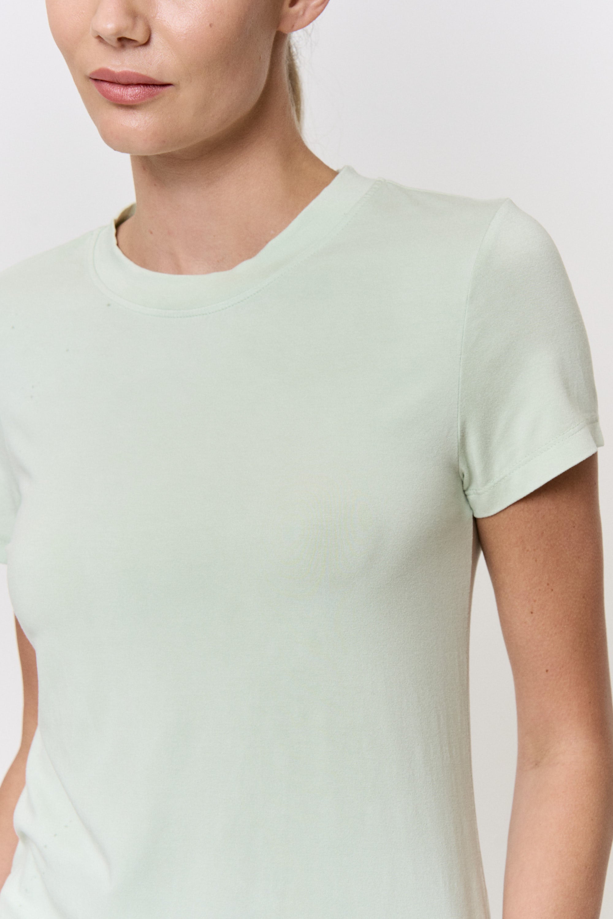 Mulberry-Dyed Modal Short-Sleeve Top in naturally dyed fabric by AGA Nature