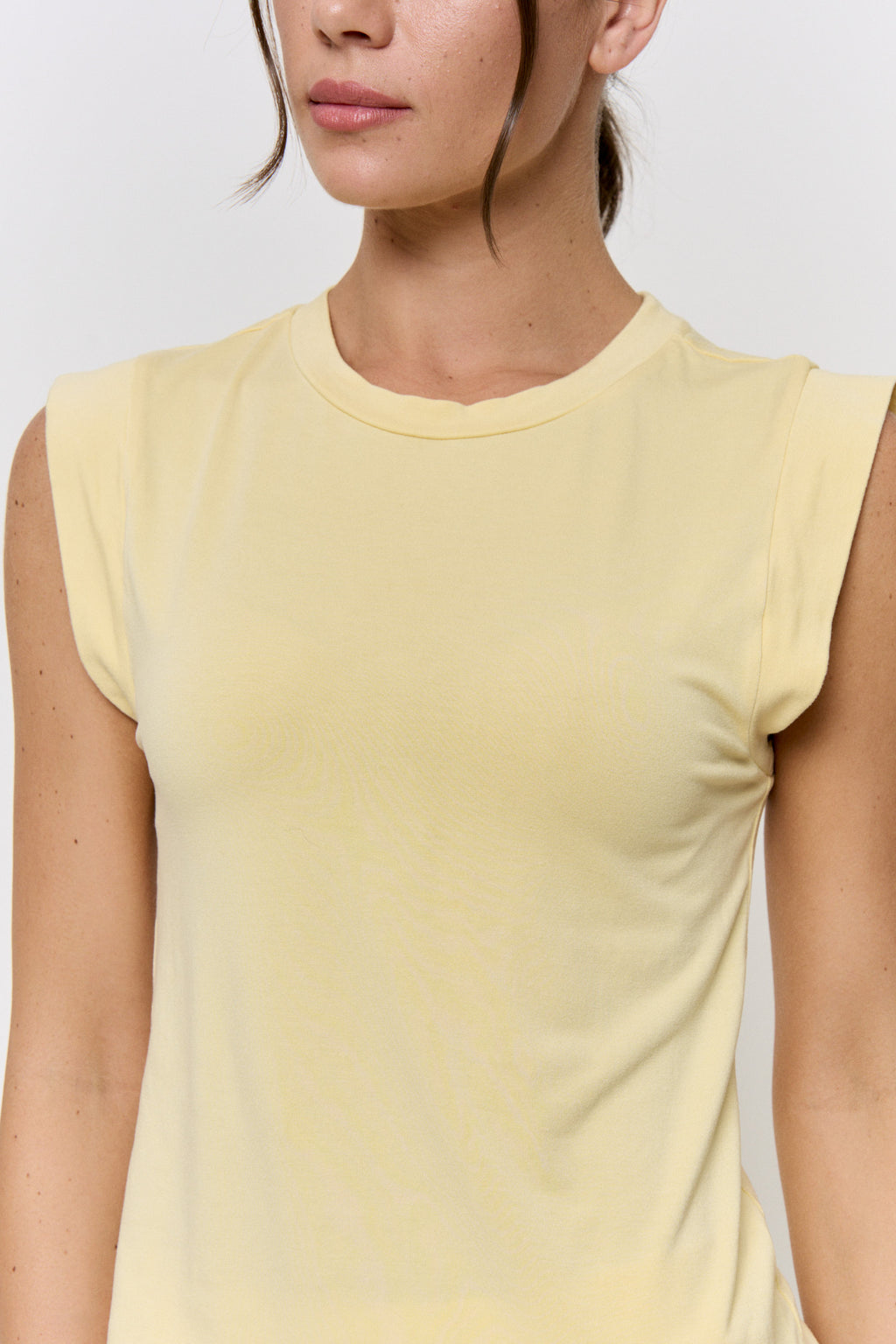 Chamomile-Dyed Modal Sleeveless Tank in naturally dyed fabric by AGA Nature