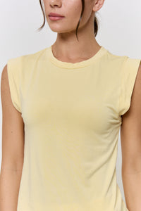 Chamomile-Dyed Modal Sleeveless Tank in naturally dyed fabric by AGA Nature