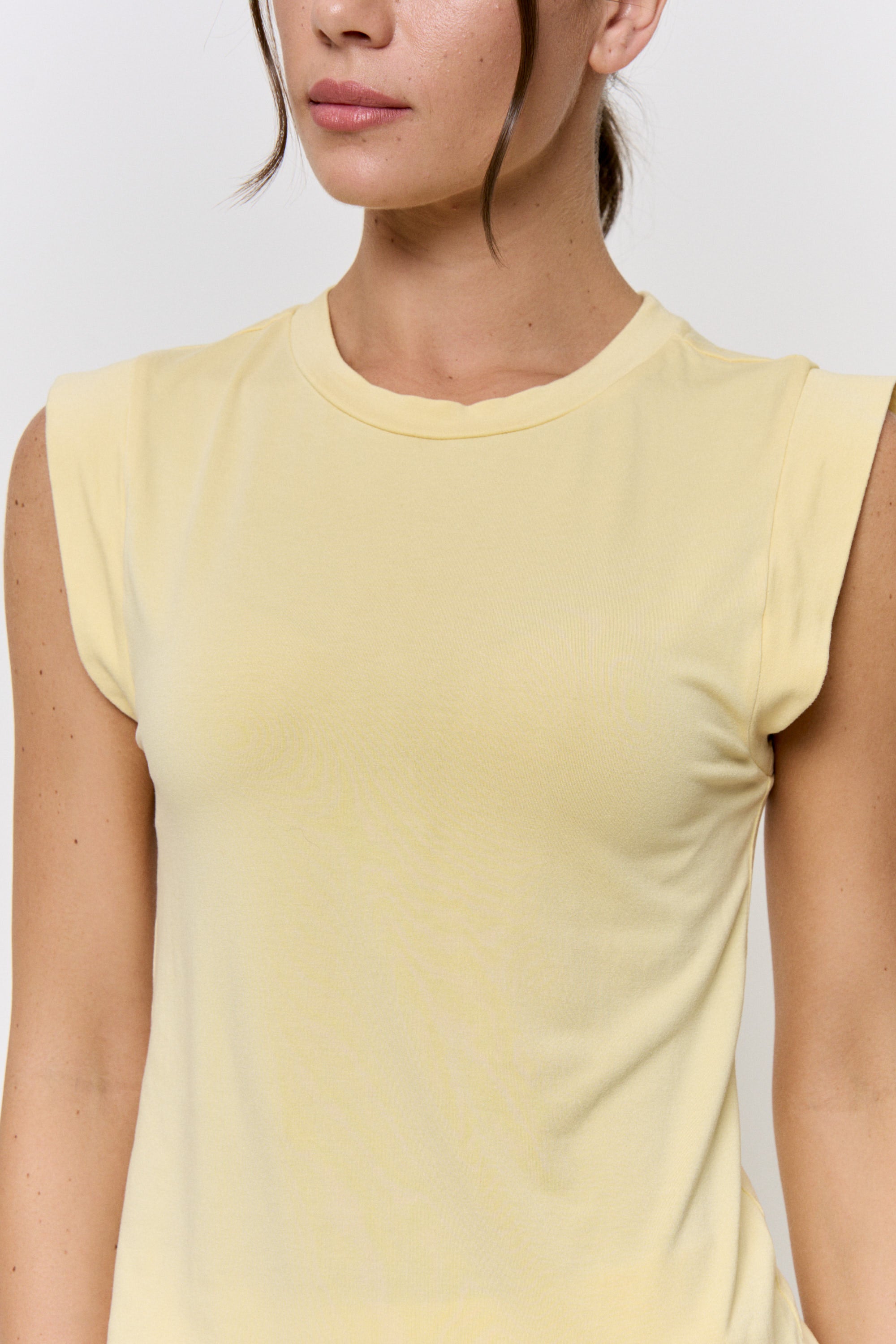 Chamomile-Dyed Modal Sleeveless Tank in naturally dyed fabric by AGA Nature