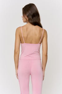 Cochineal-Dyed Modal V-Neck Cami in naturally dyed fabric by AGA Nature