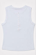 Red Cabbage-Dyed Modal Henley Tank