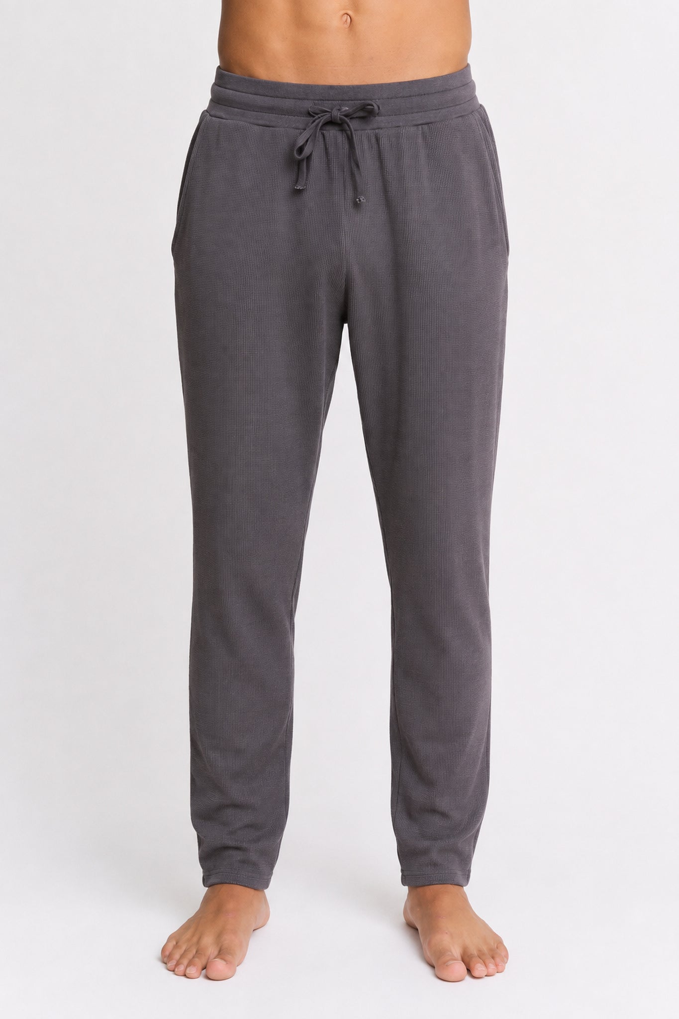 Myrobalan Dyed Cotton Modal Waffle Drawstring Pant